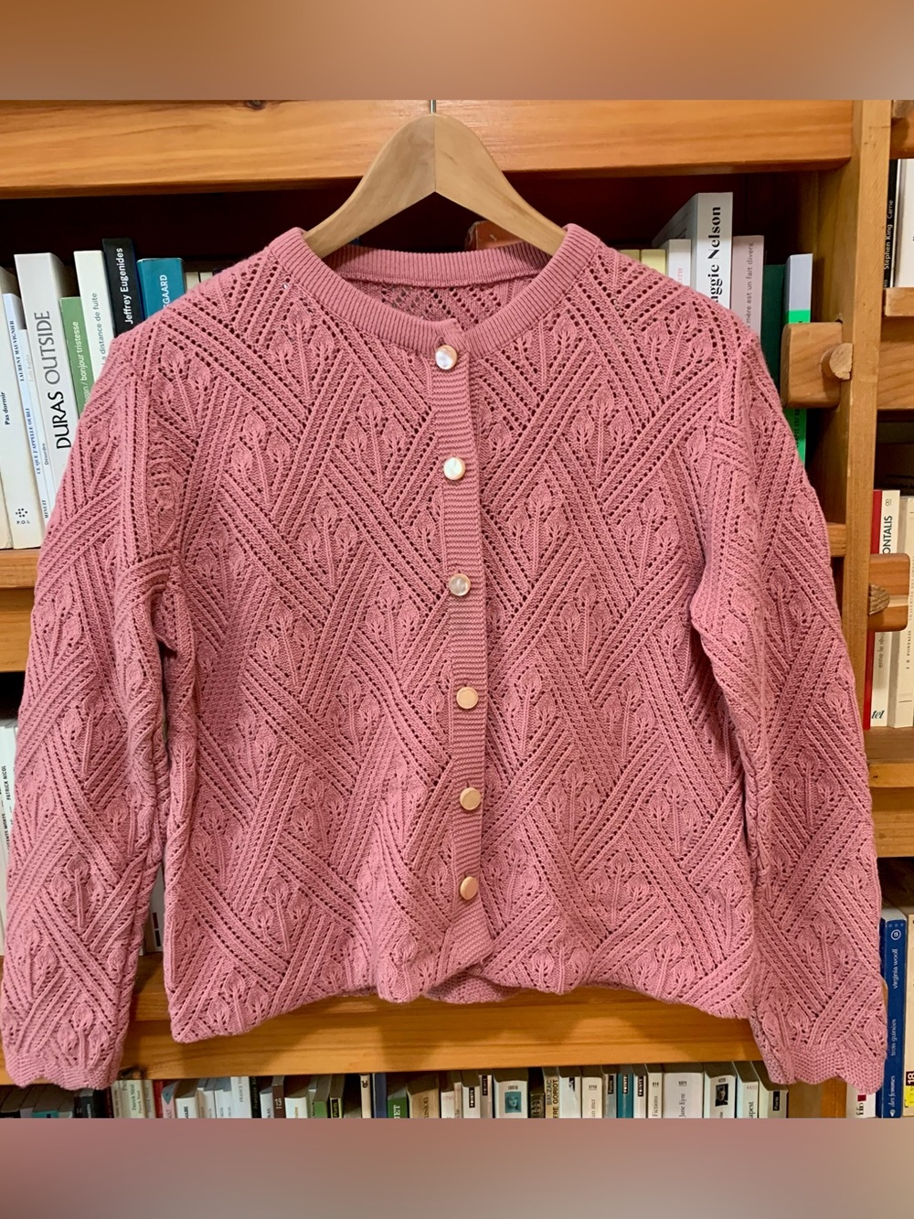 Vintage Pink Knit Cardigan